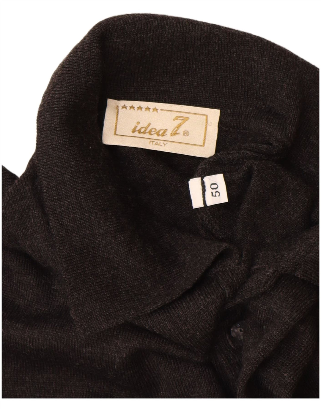 Idea Męski sweter polo IT 50 Średniej szarej wełny