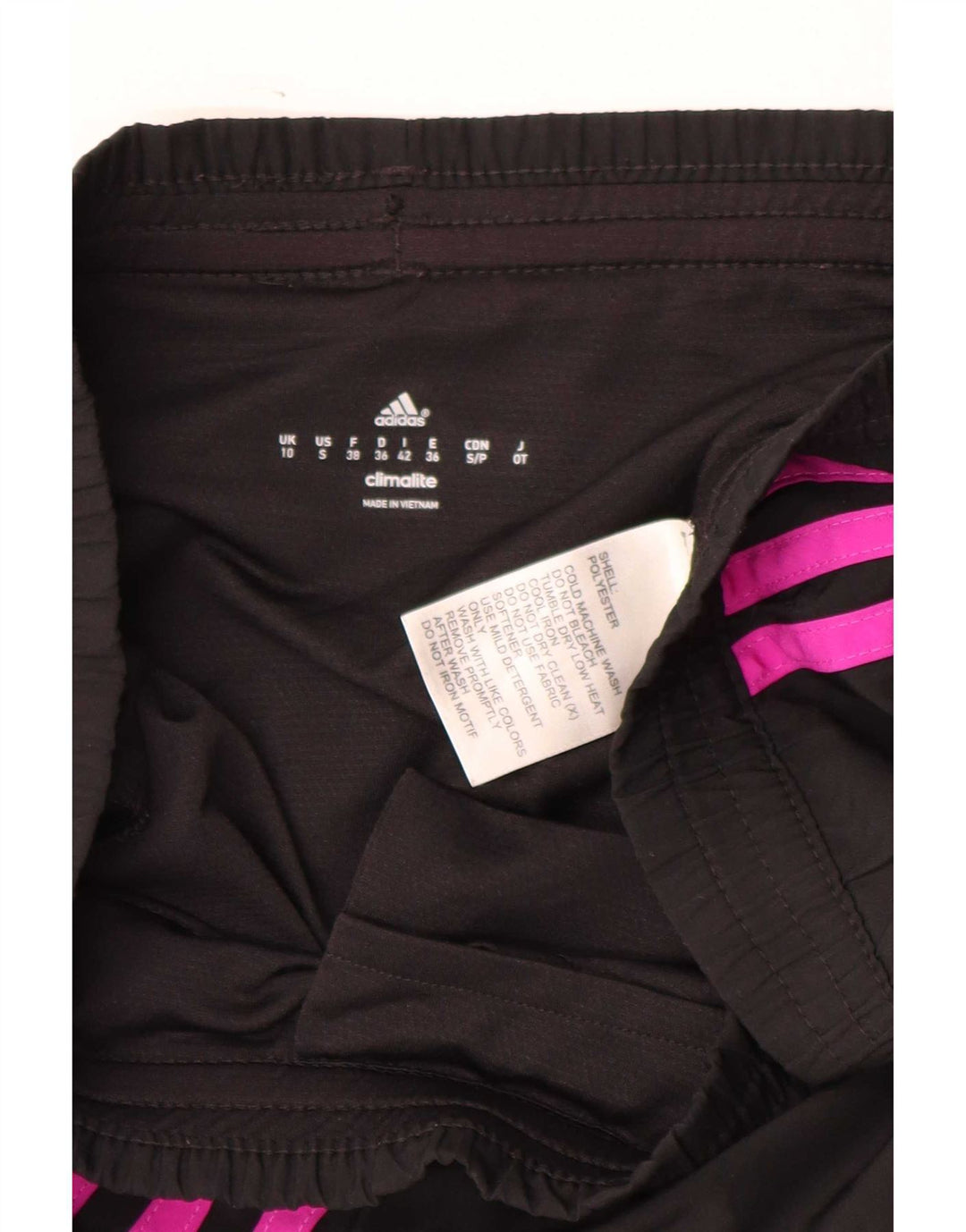Damskie spodenki sportowe Adidas Climalite UK 10, małe, czarne, poliestrowe