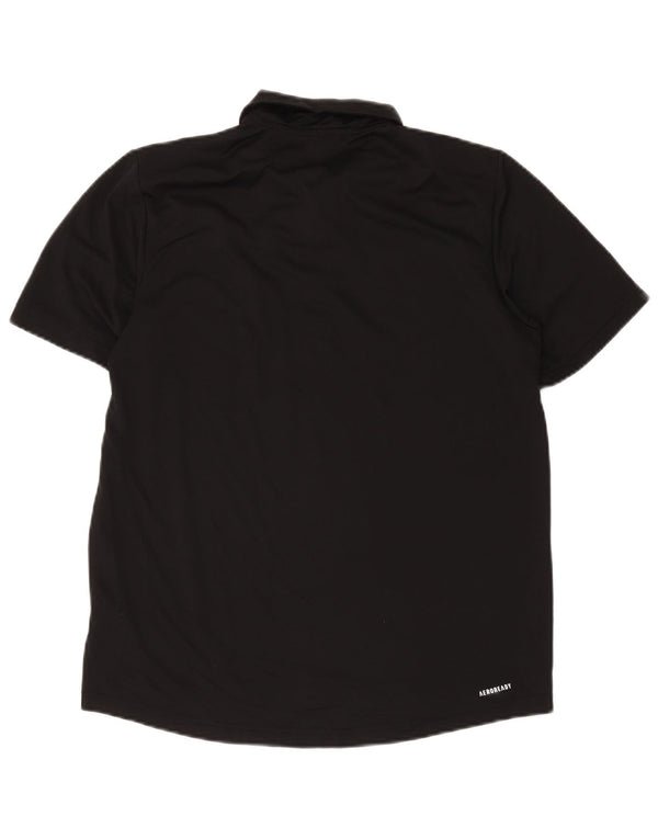Męska koszulka polo Adidas Aeroready, średni czarny poliester