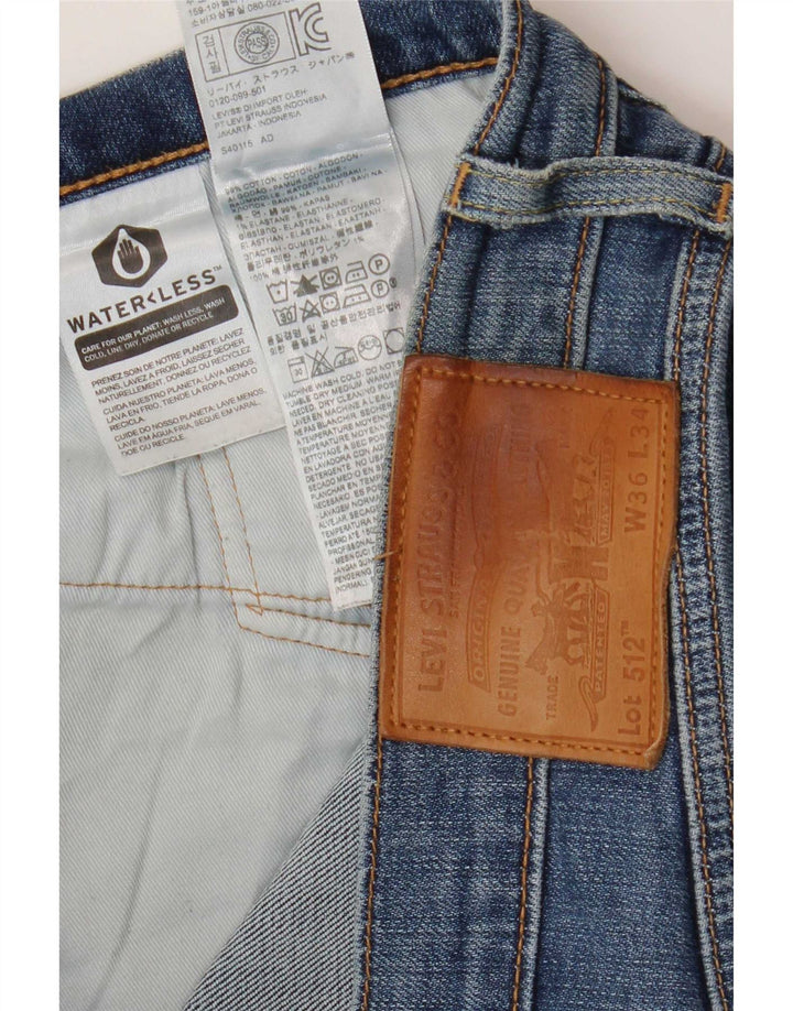 Męskie jeansy Levi's 512 Slim Tapered W36 L34 Niebieskie bawełniane