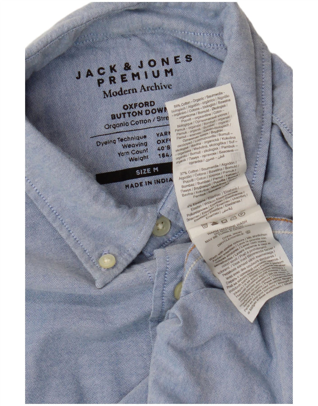 Koszula męska Jack & Jones, bawełniana, w kolorze średnioniebieskim