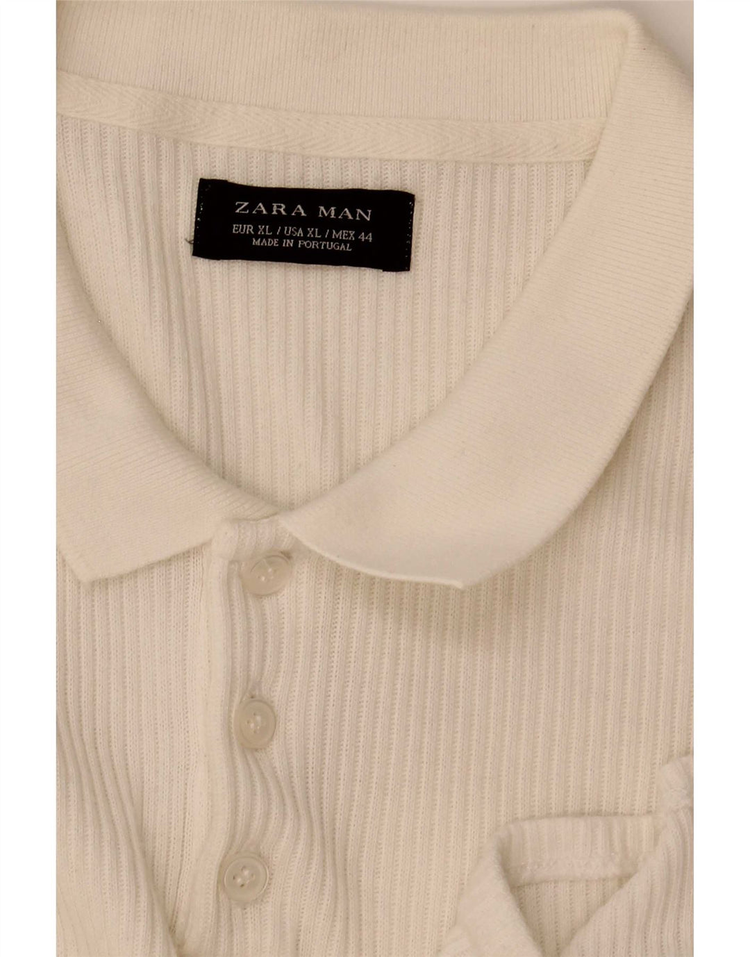 Męska koszulka polo XL Zara w kolorze białym