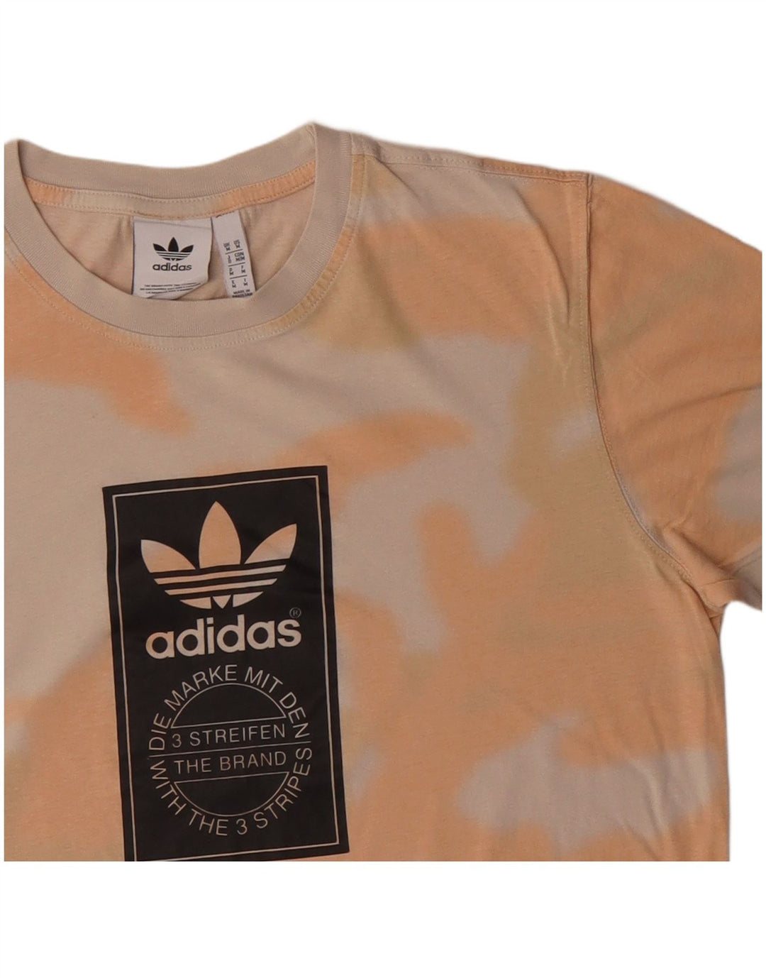 Męska koszulka z grafiką Adidas Top Medium Orange Tie Dye Cotton