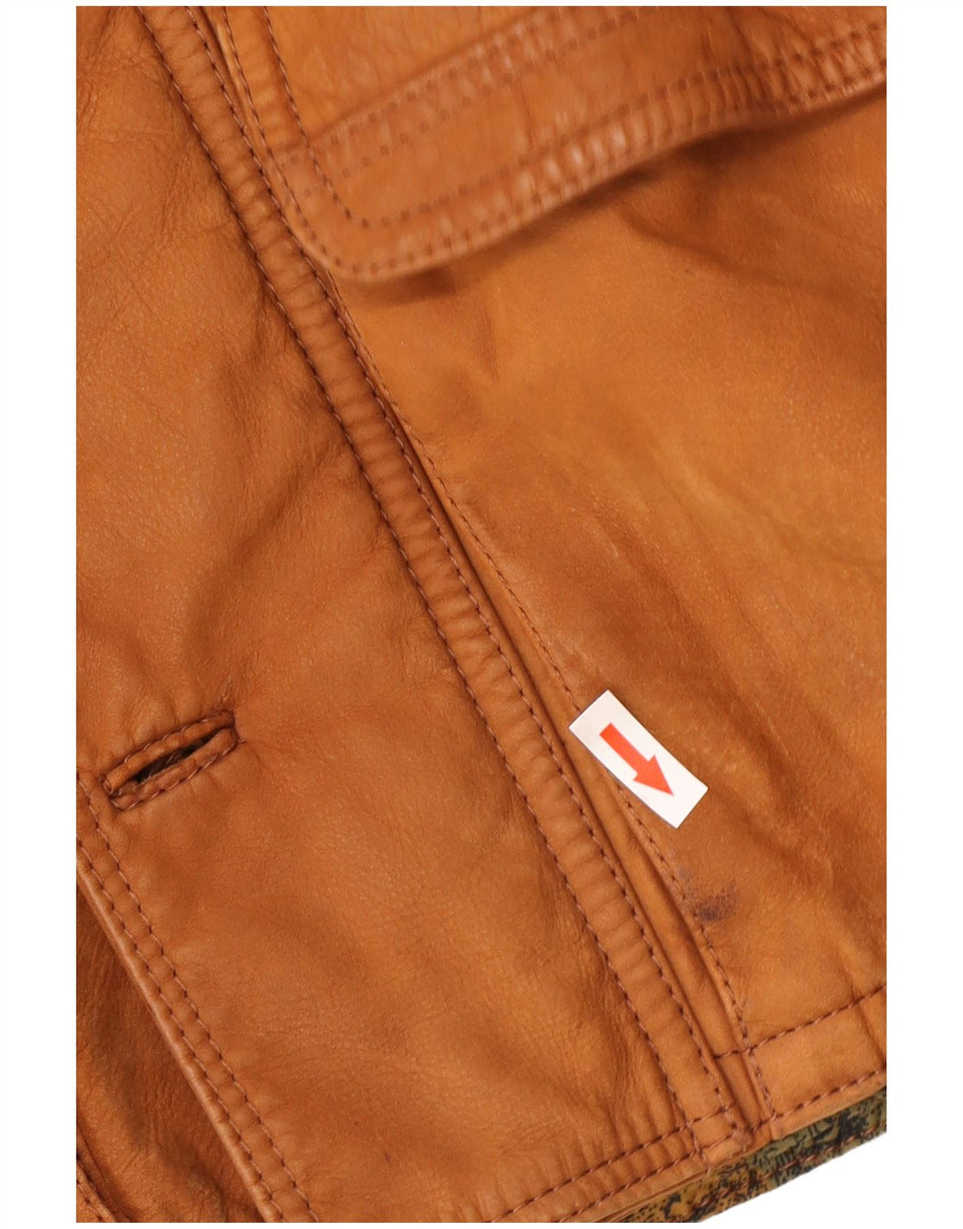 Vintage męska kurtka skórzana IT 54 2XL brązowa