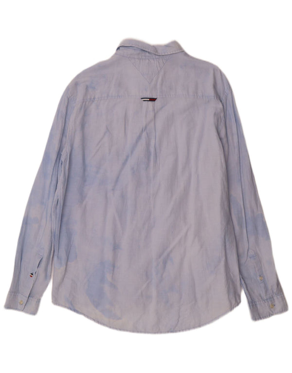 Męska koszula o regularnym kroju TOMMY HILFIGER XL, niebieska, z bawełny Tie Dye