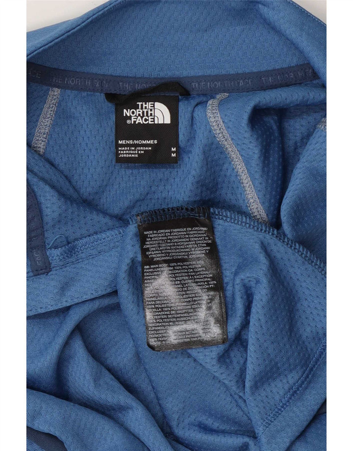 Męski dres The North Face z zamkiem błyskawicznym i średnim niebieskim kolorem