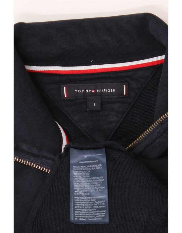 Męska kurtka dresowa Tommy Hilfiger, mała, granatowa, bawełniana