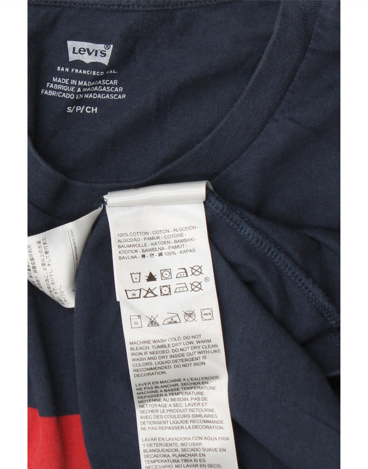 Męski T-shirt z grafiką Levi's, mały, granatowy, bawełniany