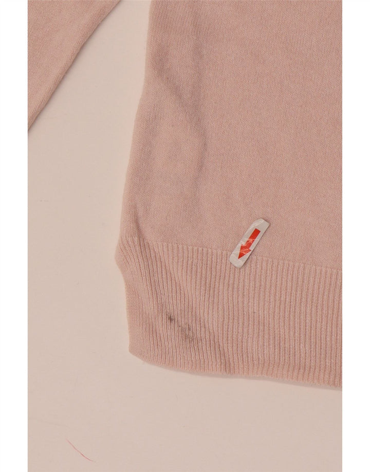 Marks & Spencer Damski sweter z okrągłym dekoltem, UK 12, średni różowy akryl