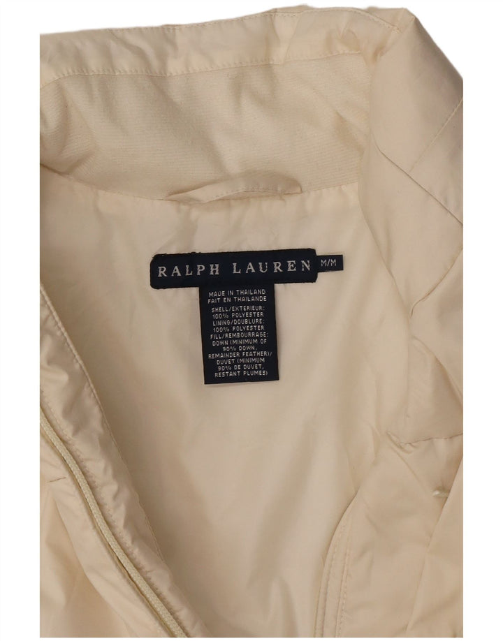 Damska kurtka wyściełana Ralph Lauren UK 14, średni, złamany biały poliester