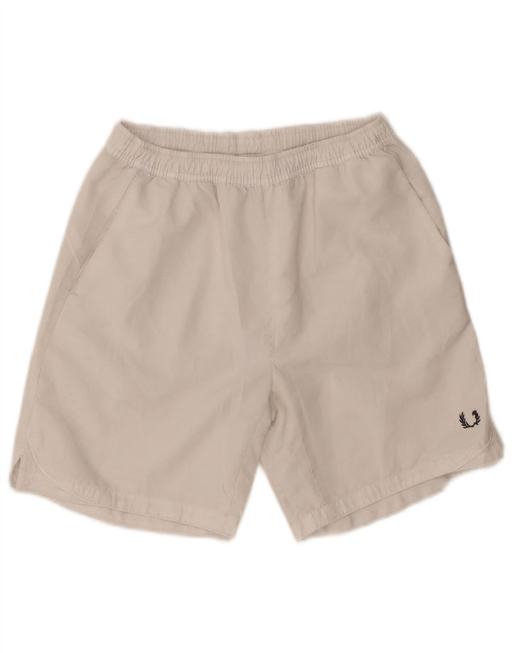 Męskie spodenki sportowe Fred Perry o regularnym kroju, średni biały poliester