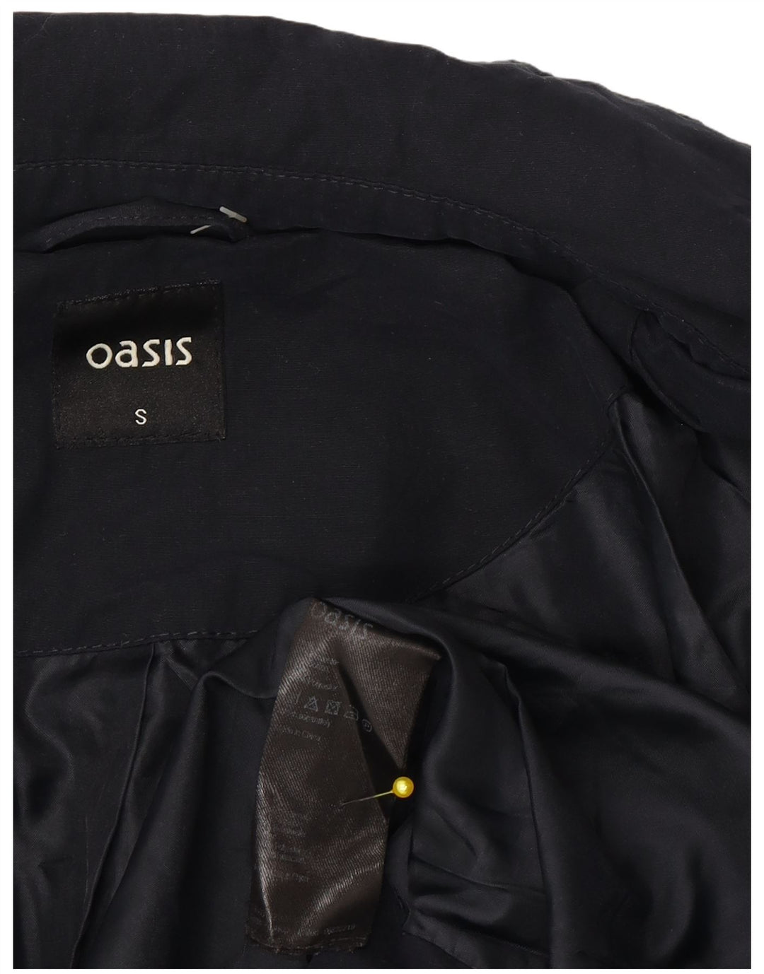 Damska kurtka wojskowa oversize Oasis UK 10, mała, granatowa, poliestrowa