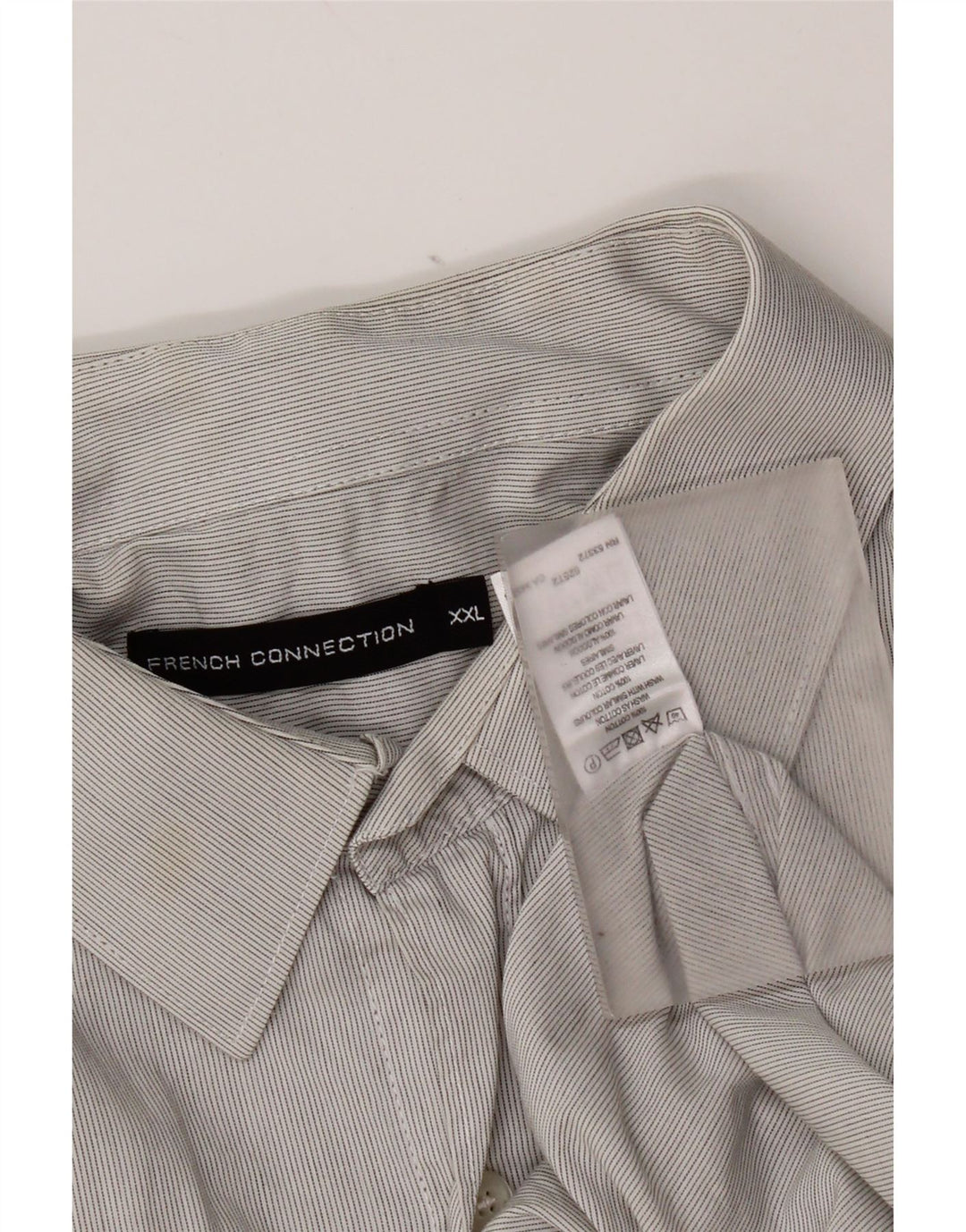 Koszula męska French Connection 2XL Szara, bawełniana w prążki