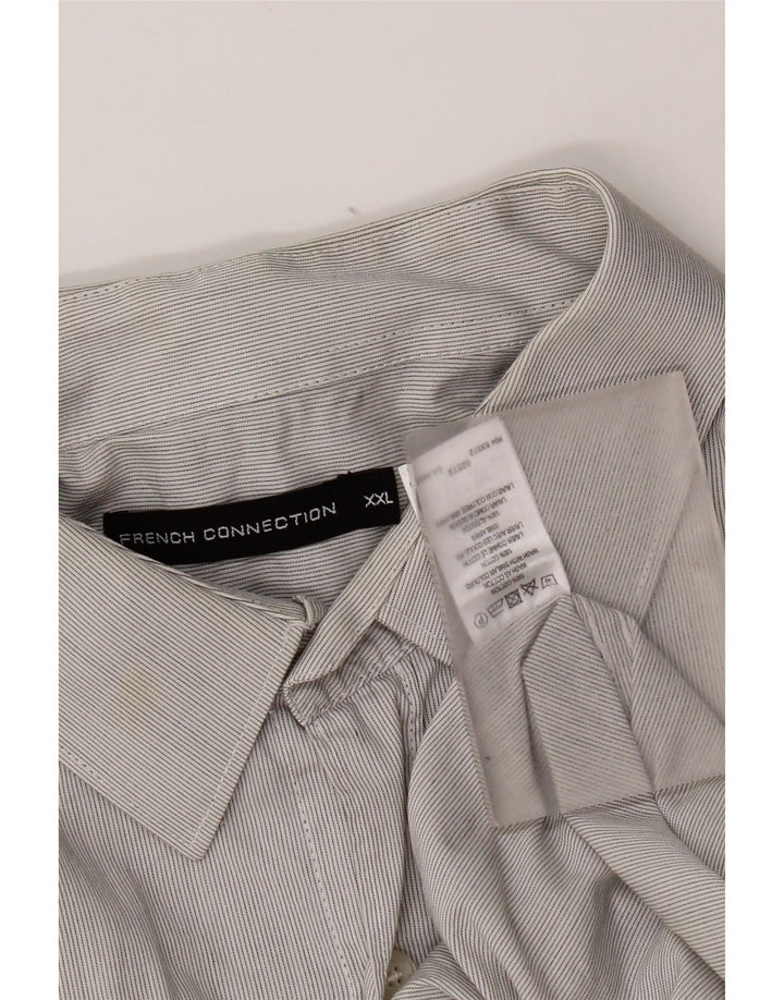 Koszula męska French Connection 2XL Szara, bawełniana w prążki