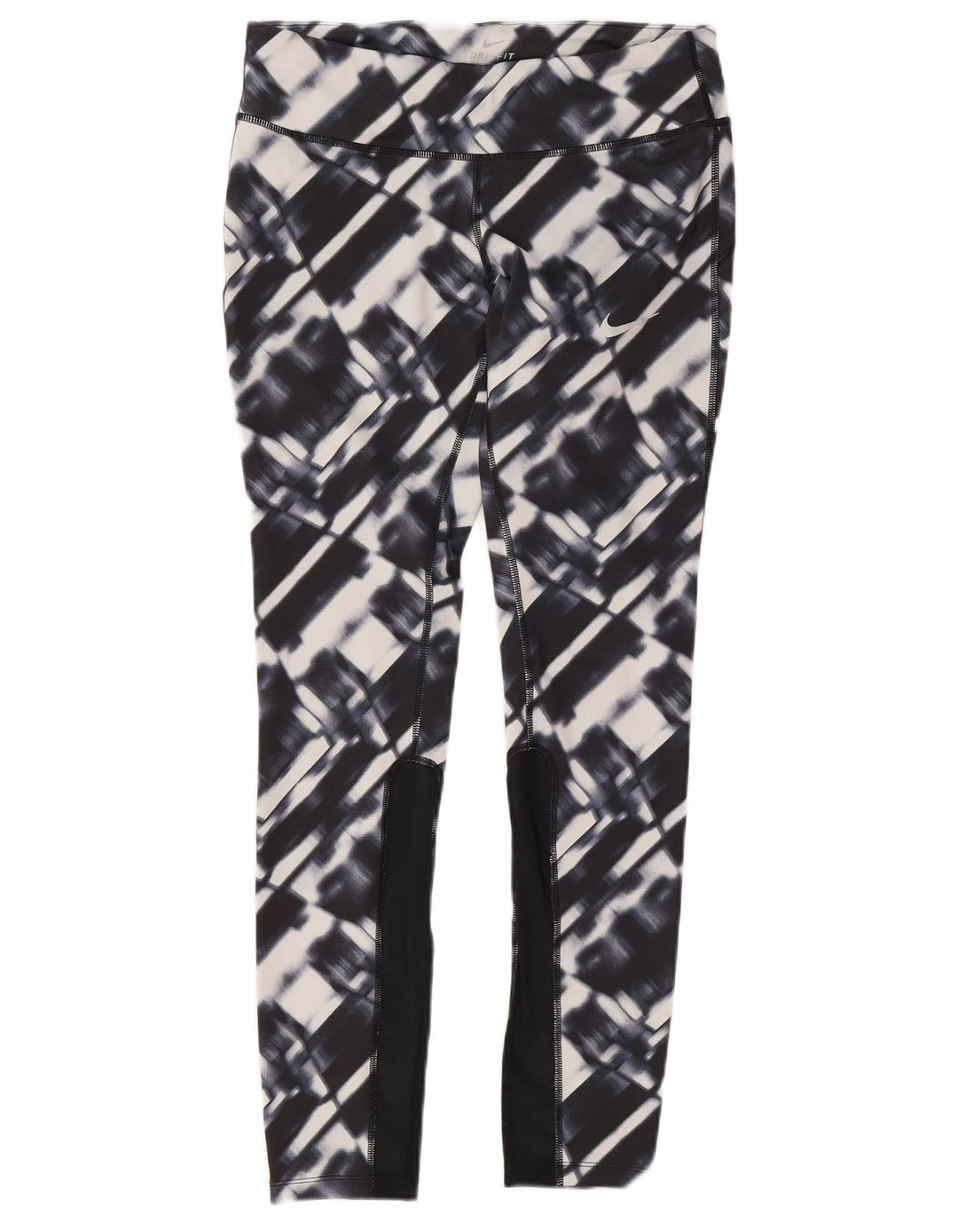 Damskie legginsy Nike Dri Fit UK 12, średni granatowy, geometryczny poliester