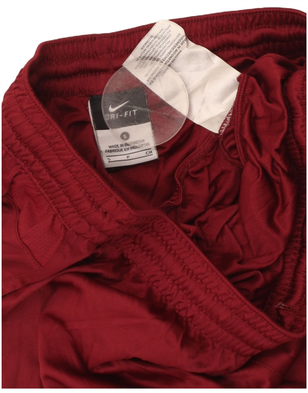 Damskie spodenki sportowe NIKE Dri Fit UK 10, małe, bordowe, poliestrowe