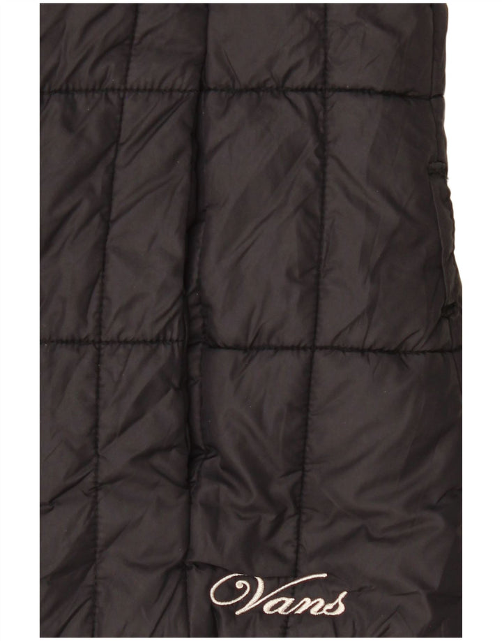 Damska wyściełana kurtka z kapturem Vans UK 10, mała czarna