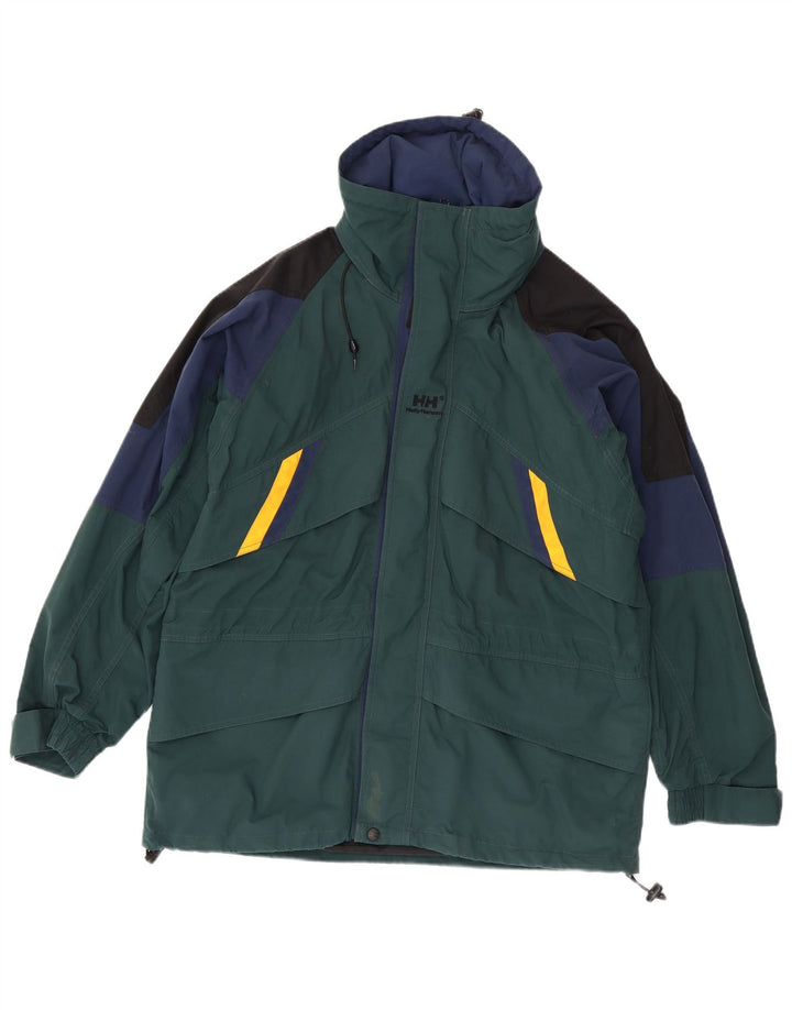 Męska kurtka przeciwdeszczowa z kapturem Helly Hansen UK 38 w kolorze średniej zieleni