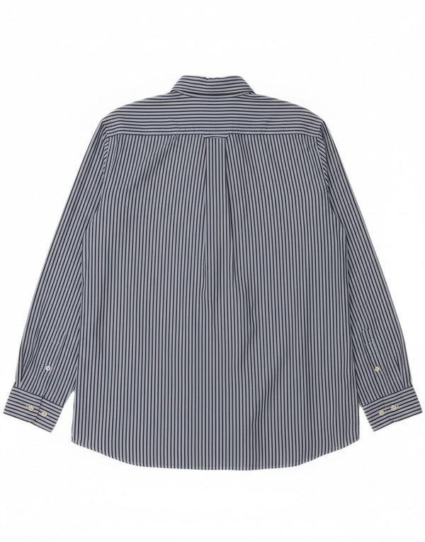 Gant Mens Regular Fit Shirt Medium Blue Pinstripe Cotton