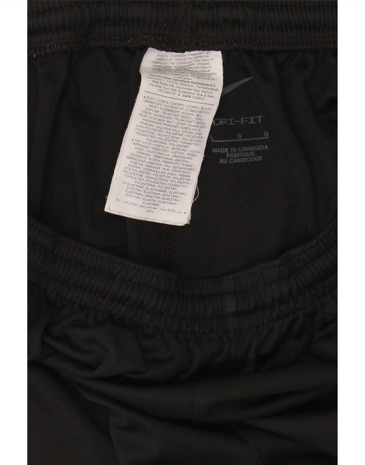 Męskie spodnie dresowe Nike Dri Fit, duże, czarne, poliestrowe