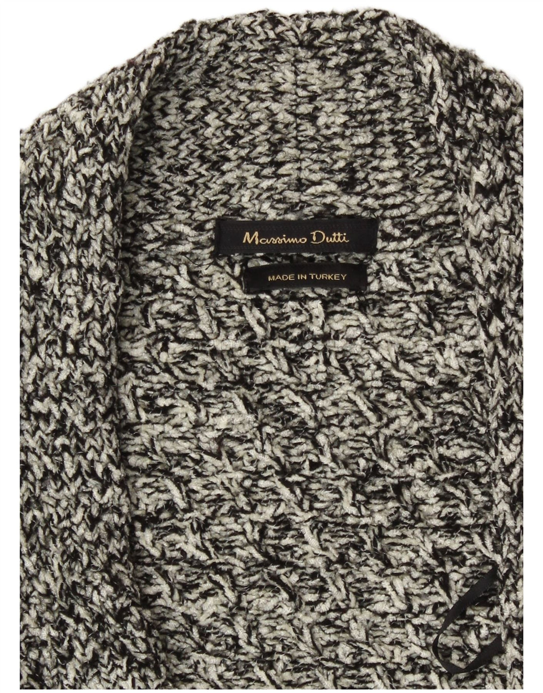 Sweter damski Massimo Dutti z otwartym kardiganem UK 18 XL, szary, nakrapiany