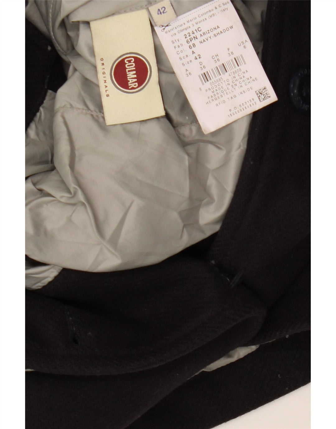 COLMAR Płaszcz damski IT 42 Mały granatowy wełniany