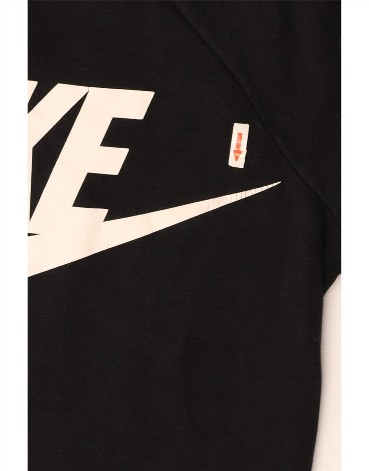 Damska bluza NIKE Crop Oversize z grafiką, UK 10, mała czarna