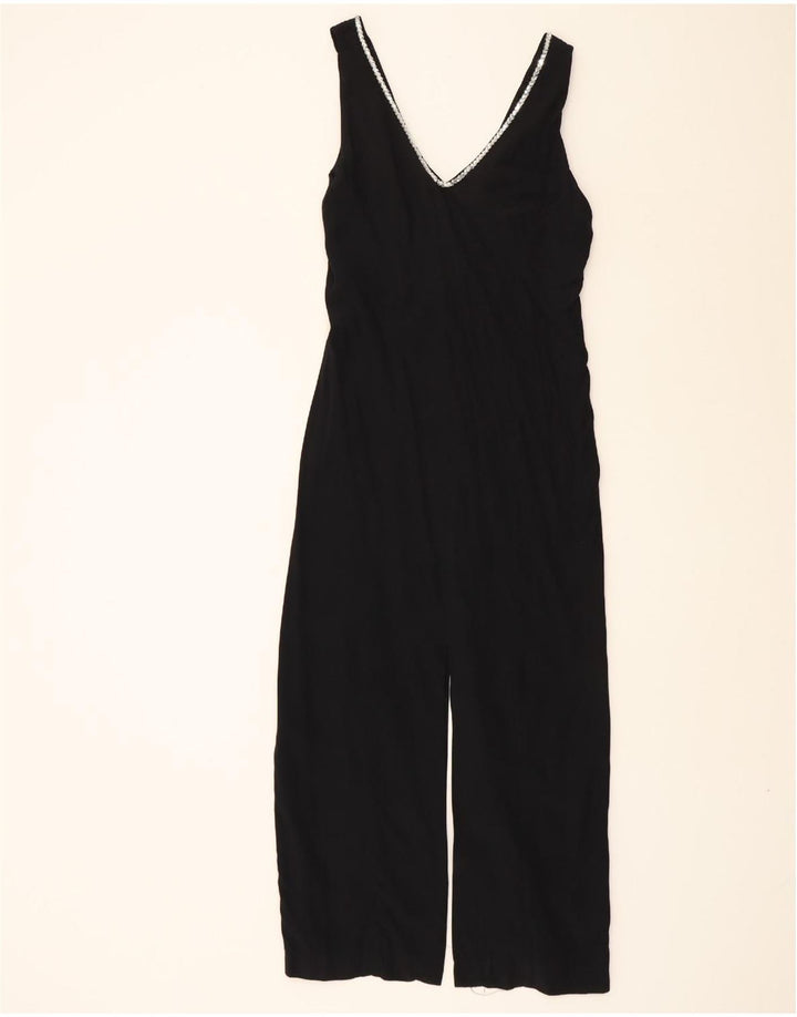 VINTAGE Womens Sleeveless Jumpsuit IT 44 Medium Black Vintage Vintage and Second-Hand Vintage from Messina Hembry 