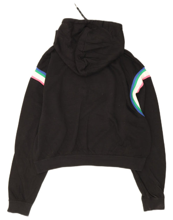 Damska bluza z kapturem Nike Crop Graphic UK 10, mała czarna, z blokami kolorów