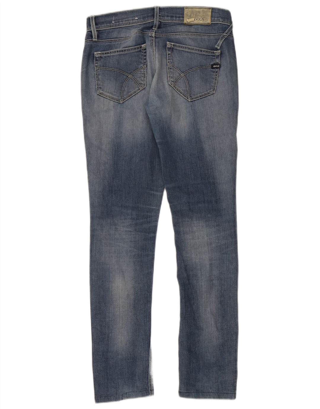 Damskie jeansy Gas Slim W30 L30 Niebieskie bawełniane