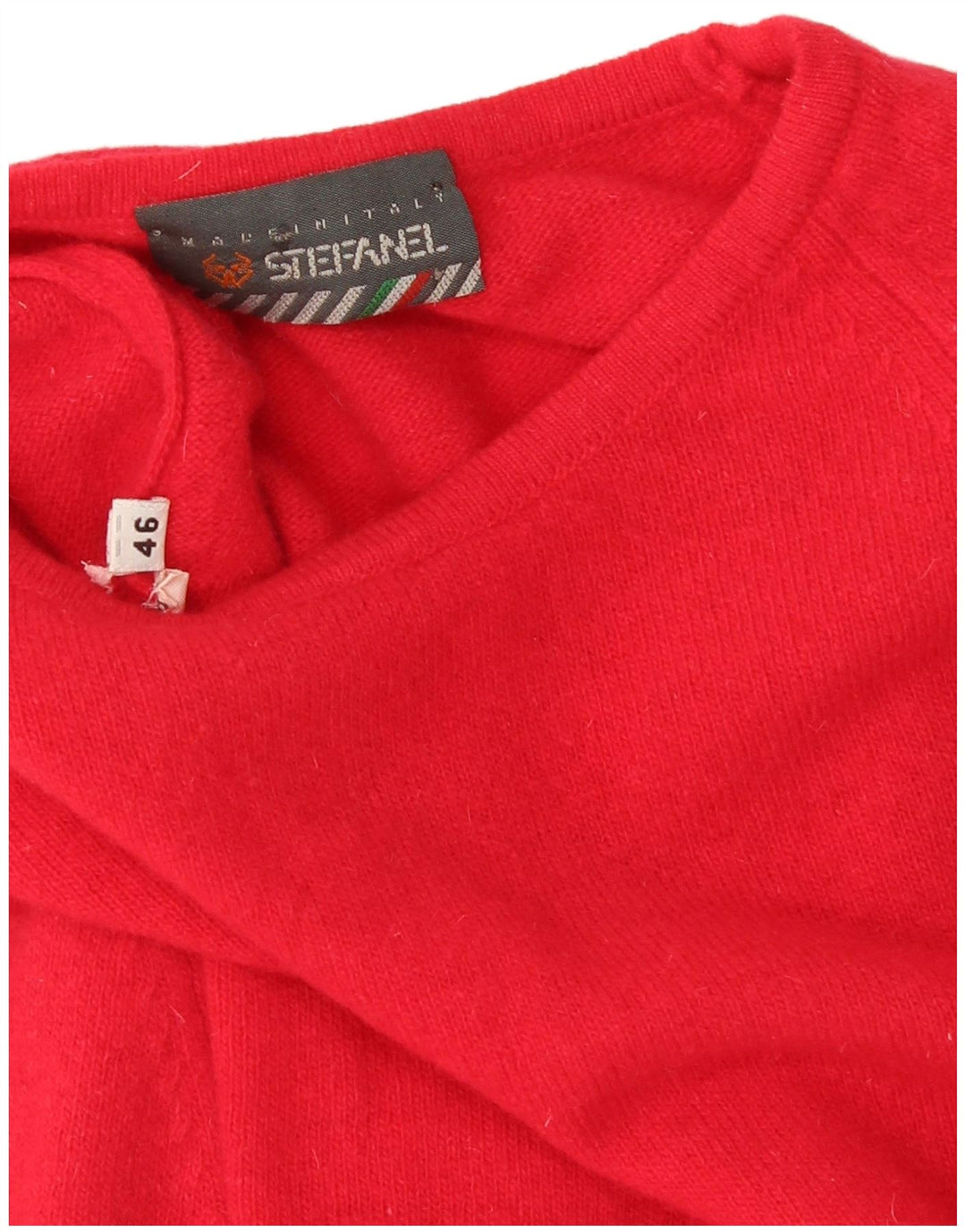 Sweter damski Stefanel z okrągłym dekoltem IT 46, duży, różowy