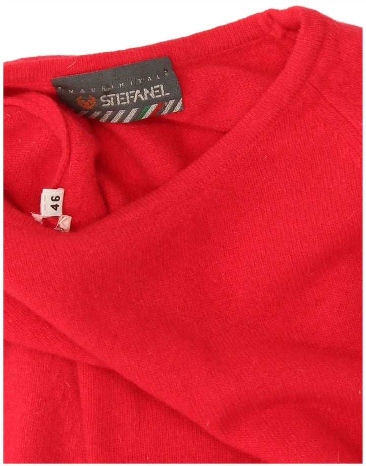 Sweter damski Stefanel z okrągłym dekoltem IT 46, duży, różowy