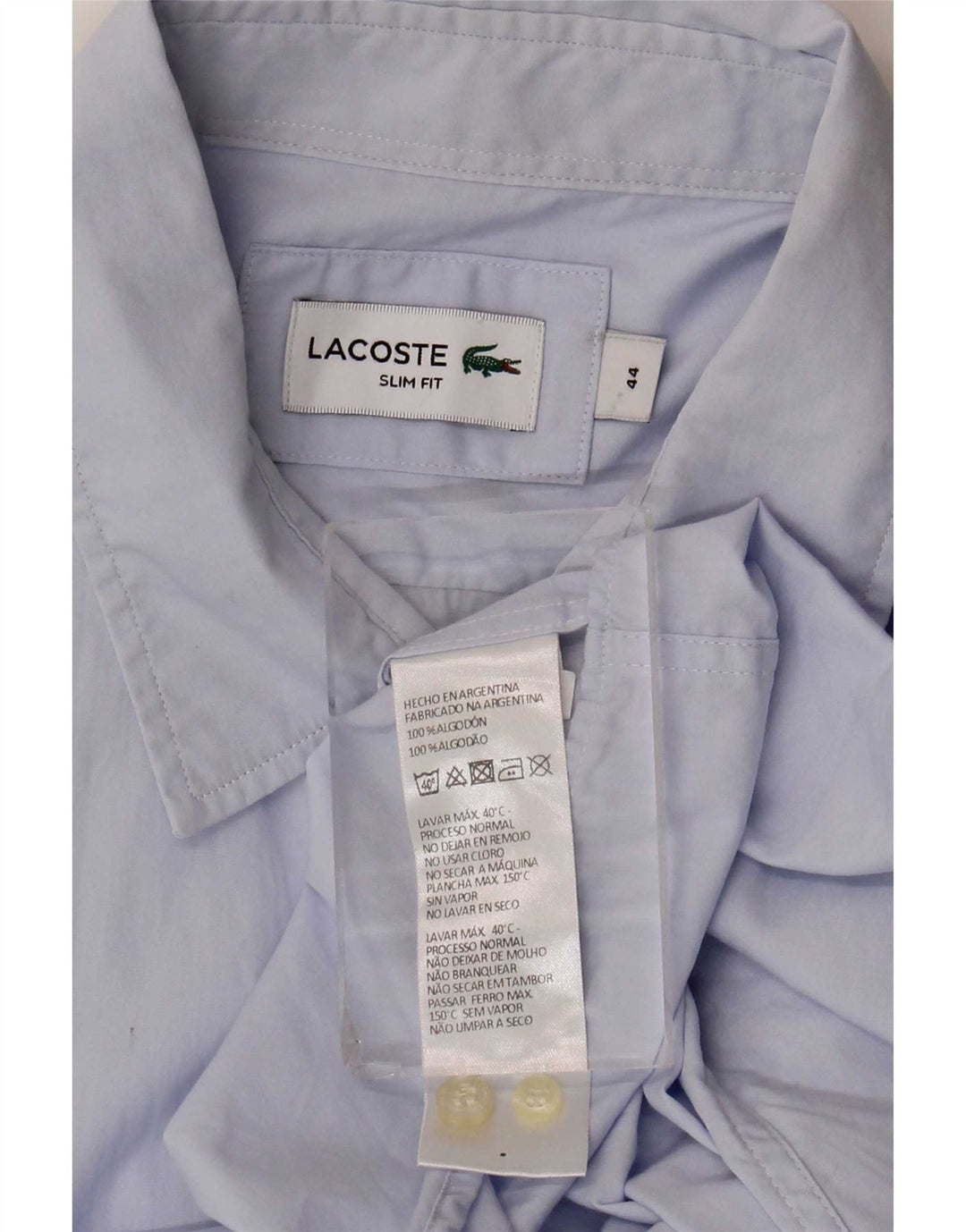 Koszula męska Lacoste Slim Fit, rozmiar 44 XL, niebieska, bawełniana
