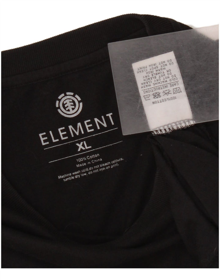 Męski T-shirt z grafiką Element XL, czarny, bawełniany