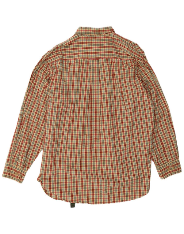 Koszula męska Orvis o luźnym kroju XL, beżowa, bawełniana w kratkę