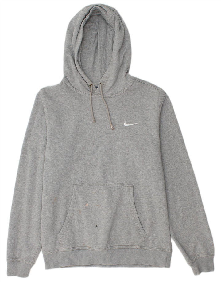 Męska bluza z kapturem Nike, średnia, szara, bawełniana nakrapiana