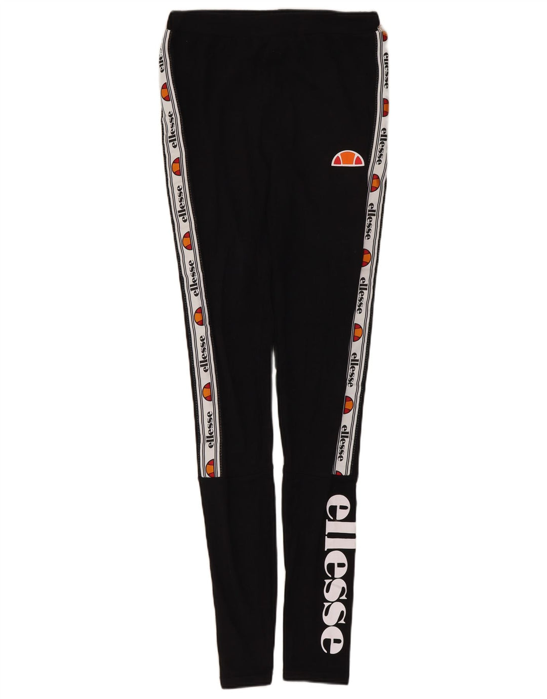 Damskie legginsy Ellesse Graphic UK 4 XS, czarne, bawełniane z blokami kolorów