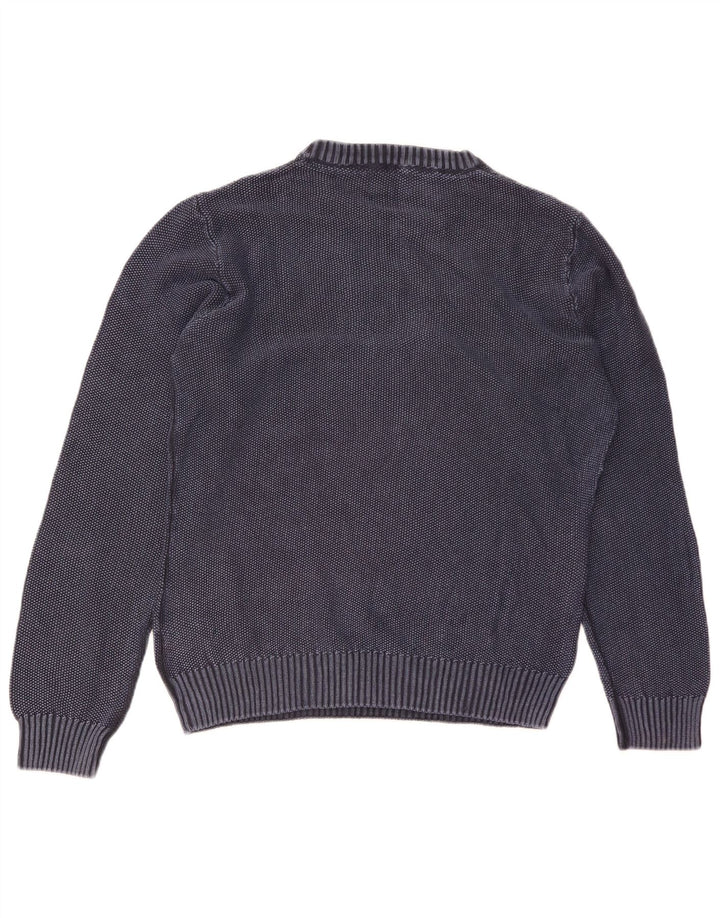 Męski sweter Mistral z okrągłym dekoltem XL, granatowy, bawełniany