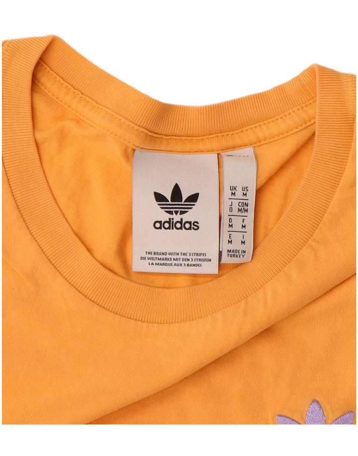 Adidas Męski T-shirt Top Średni Pomarańczowy