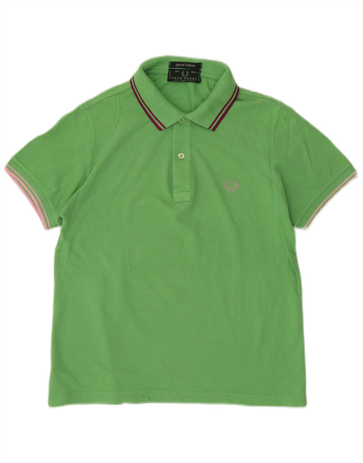 Męska koszulka polo Fred Perry, mała, zielona, bawełniana