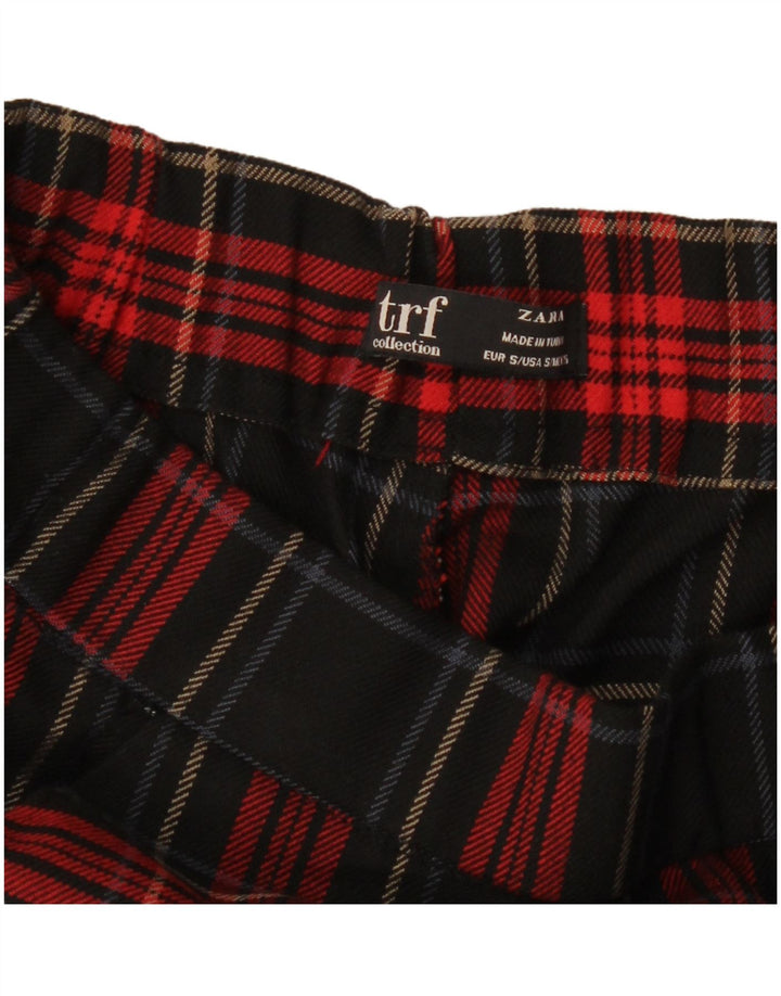 Spodnie damskie Zara Slim Chino UK 10 Small W27 L26 Czarna kratka