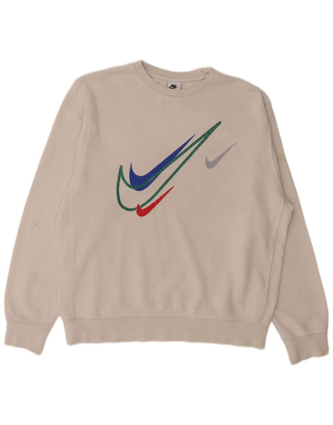 Męski sweter z grafiką NIKE, średnioszary, bawełniany