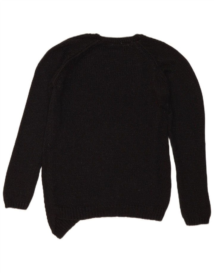 Sweter damski Zara z okrągłym dekoltem UK 14, średni czarny