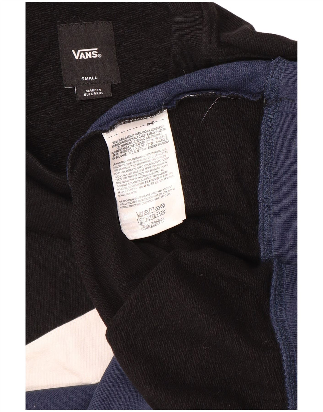 Męski sweter Vans, mały, czarny, z blokami kolorów, bawełniany
