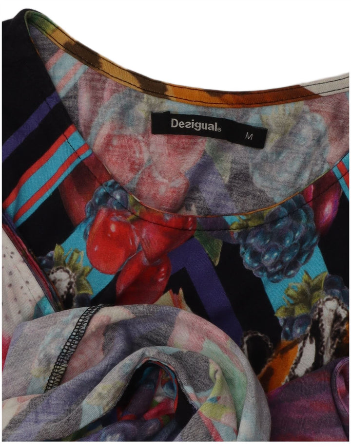Desigual damska sukienka o linii A w abstrakcyjny wzór UK 12, średnia, wielobarwna