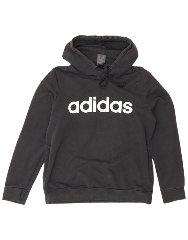 Damska bluza Adidas Graphic Jumper UK 16/18 Duża czarna bawełna