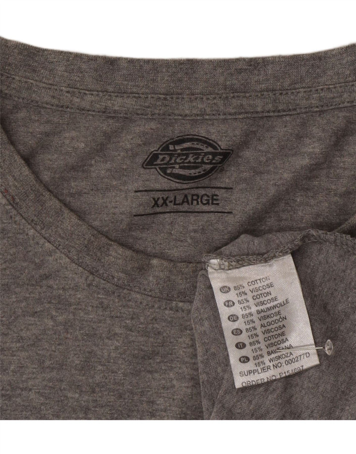 Męski T-shirt Dickies z grafiką, 2XL, szara bawełna