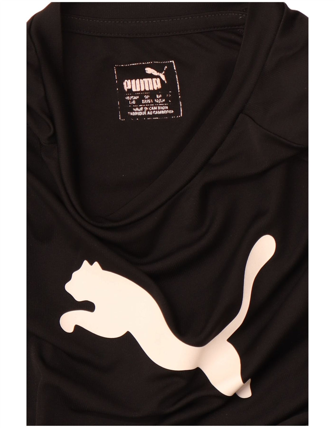 Męski T-shirt z grafiką PUMA, duży, czarny, poliestrowy, sportowy