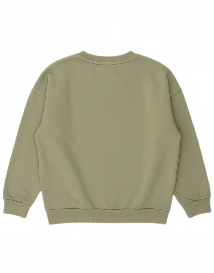 Damski sweter oversize Superdry z grafiką UK 8, mały, zielony, bawełniany