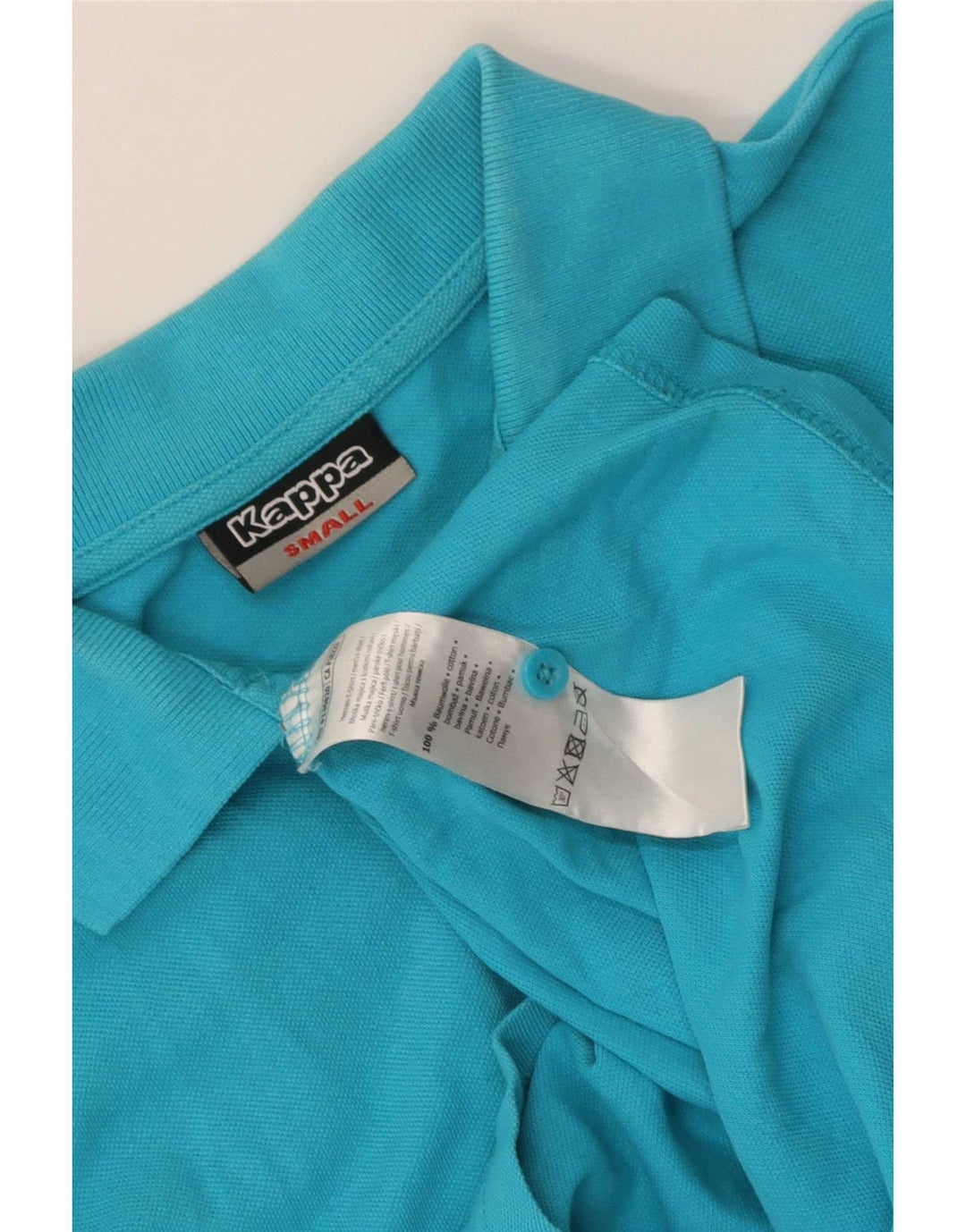 Męska koszulka polo Kappa, mała, niebieska, bawełniana